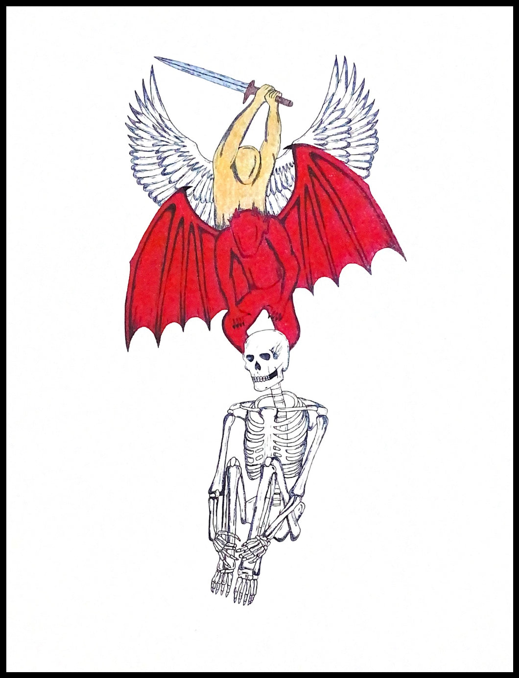 “My Demons Work Hard, But My Angels Work Harder” Art Print