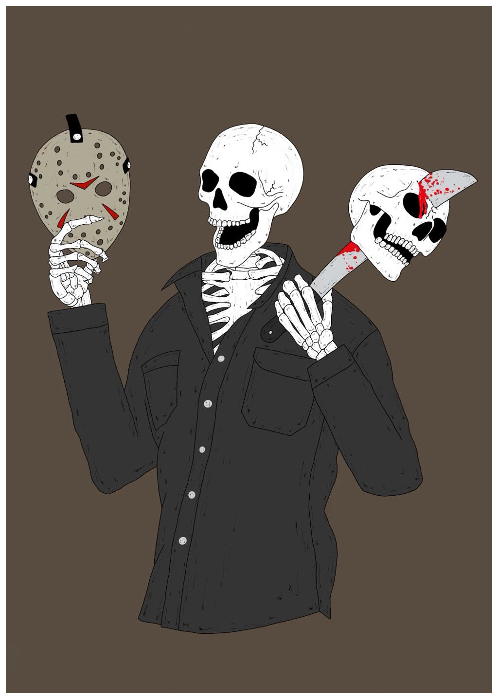 Skeleton Jason Art Print